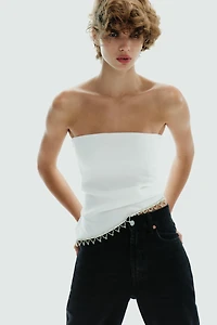 JEWEL STRAPLESS TOP