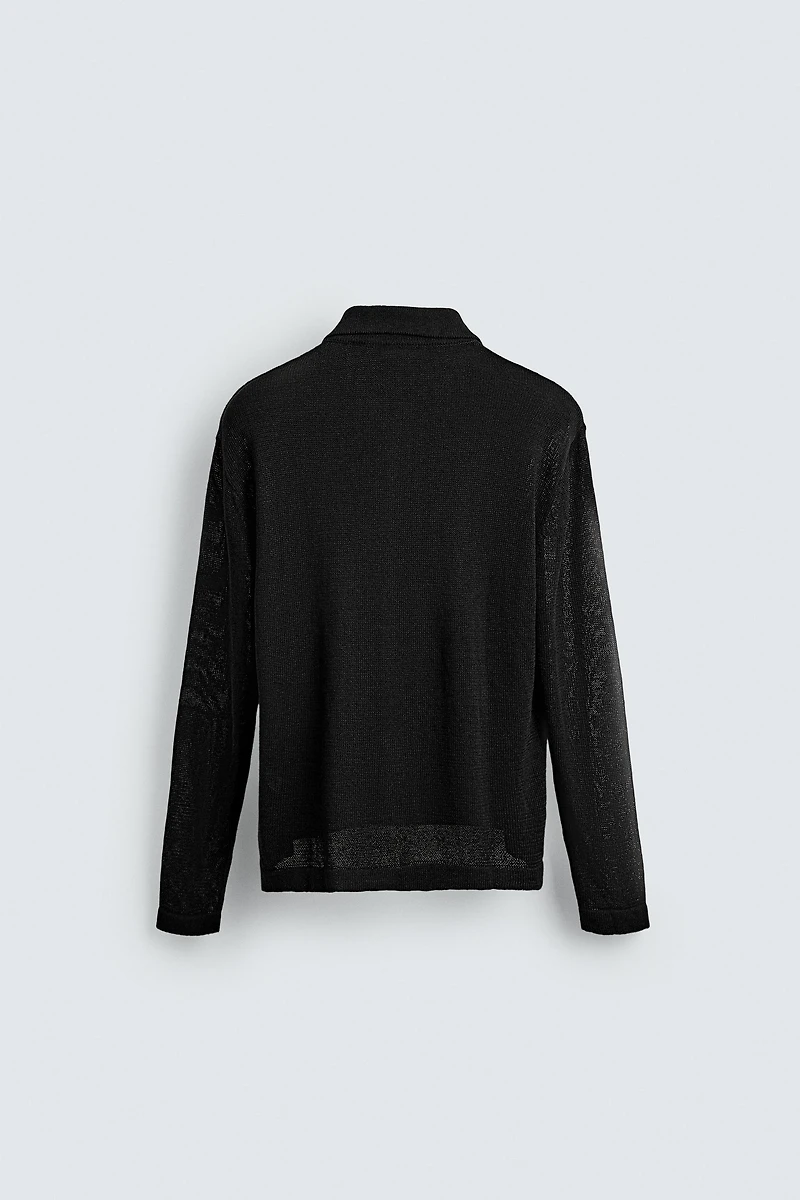 RELAXED FIT KNIT OVERSHIRT