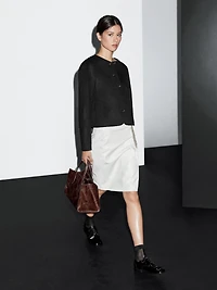 Veste courte en laine mélangée