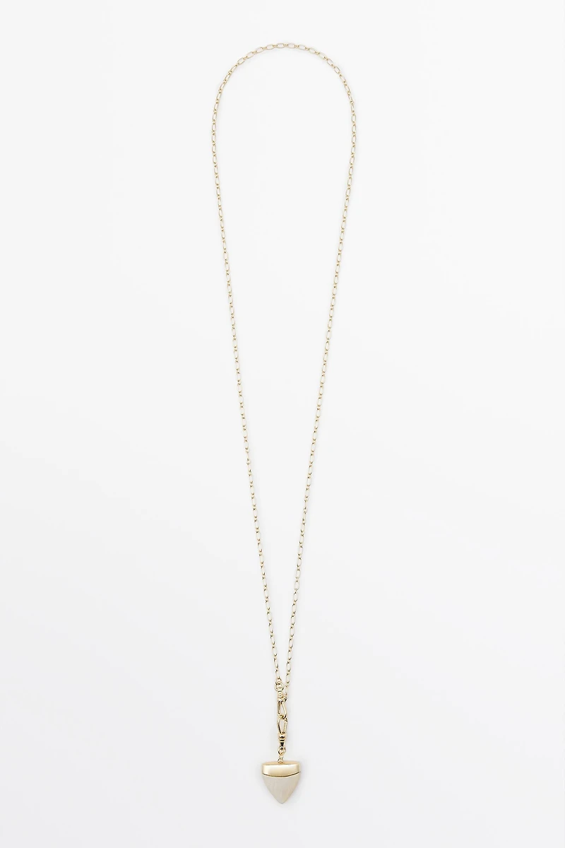 Stone tusk necklace
