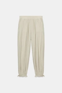 PANTALON BOUFFANT À TAILLE ÉLASTIQUE