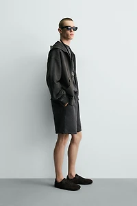 SHORT DE JOGGING BASIQUE DÉLAVÉ