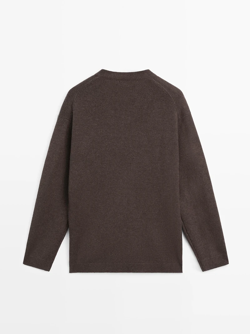 Pull en maille oversize à col V