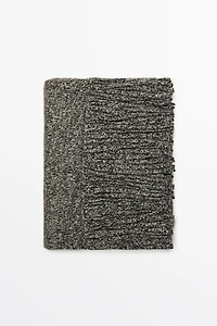 100% Cashmere Heathered Knit Scarf