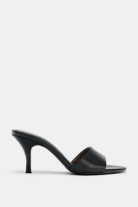 LEATHER HEELED SANDALS