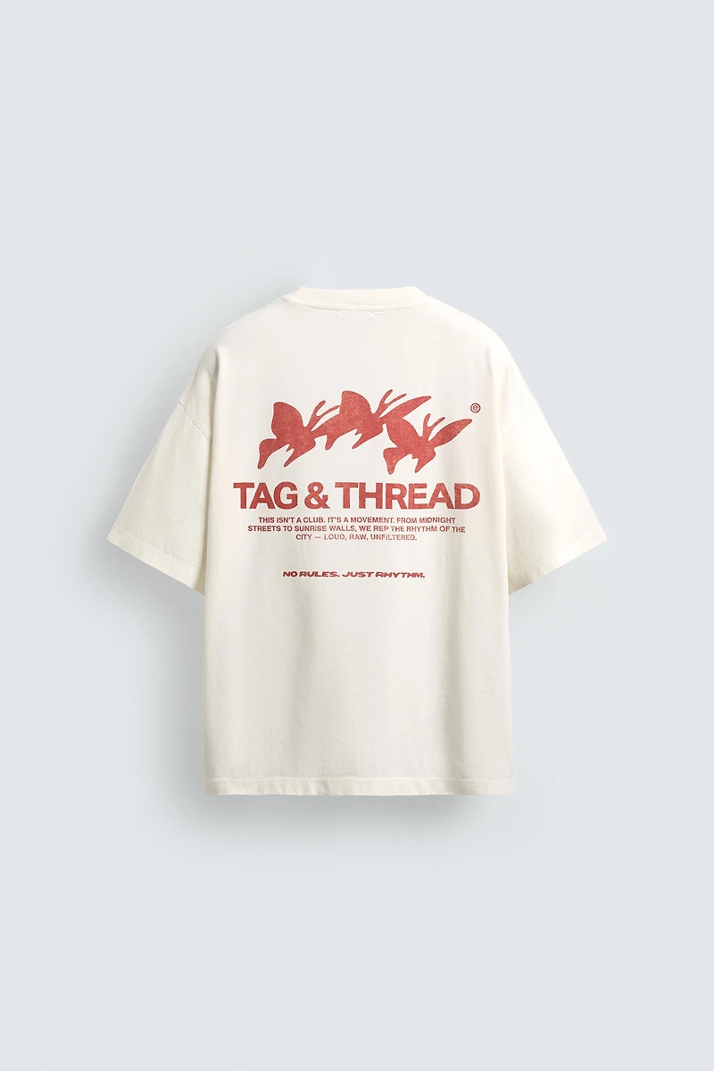 CONTRASTING PRINT T-SHIRT