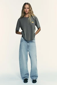 WASHED EFFECT PATCH T-SHIRT