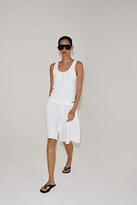 COTTON BUTTON-UP TOP