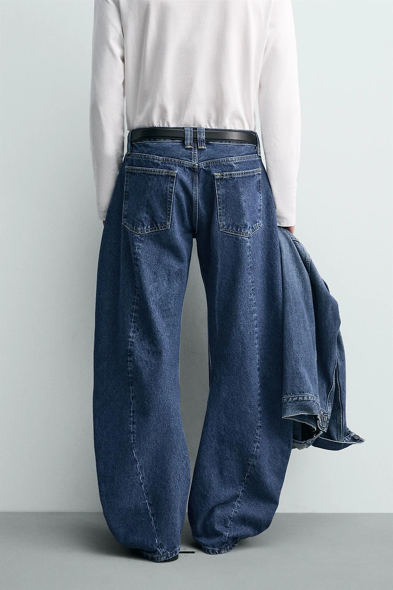 JEAN BARREL FIT AVEC COUTURE TORSADÉE