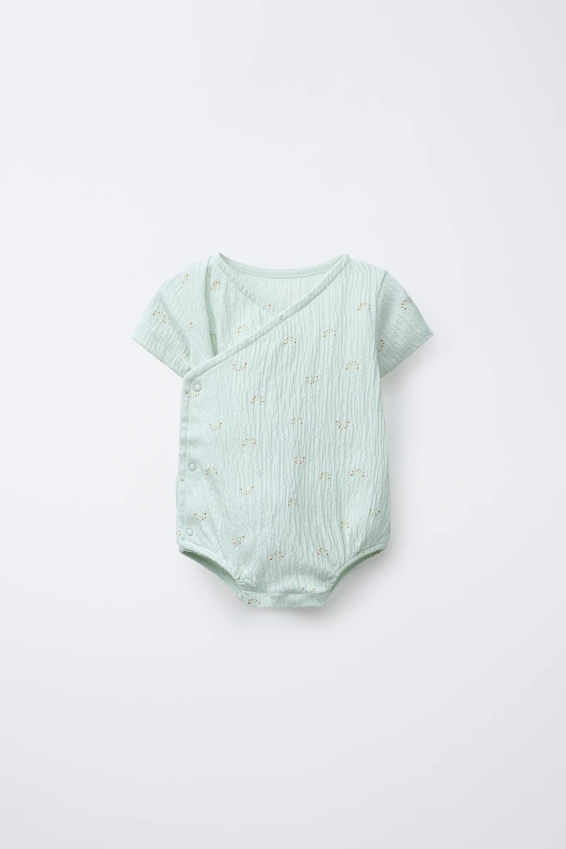 RAINBOW TEXTURED WRAP BODYSUIT