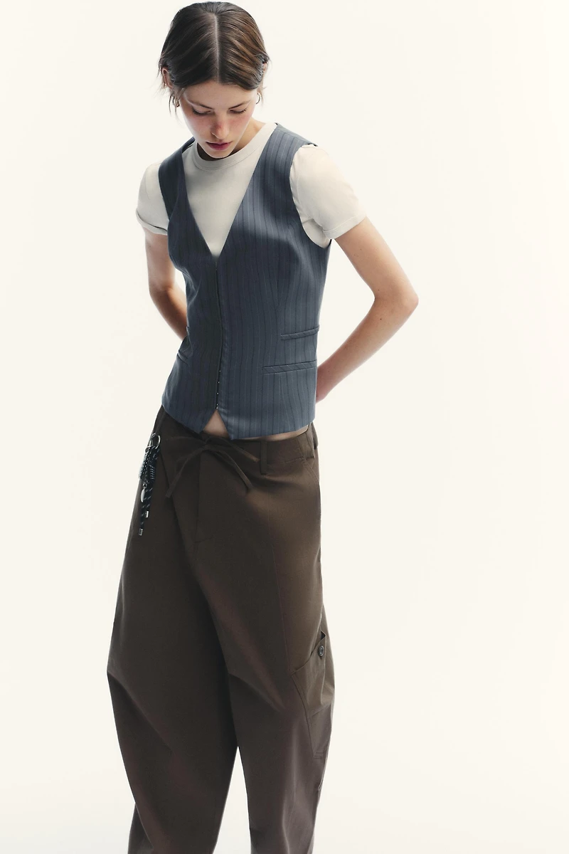 PINSTRIPE TOP VEST