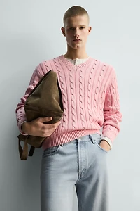 TEXTURED WOVEN JUMPER