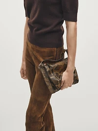 Petit sac porté épaule à imprimé animal