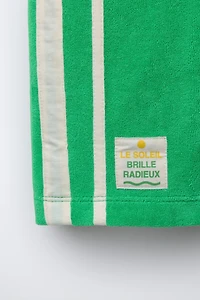 WIDE LEG TOWEL EFFECT PANTS