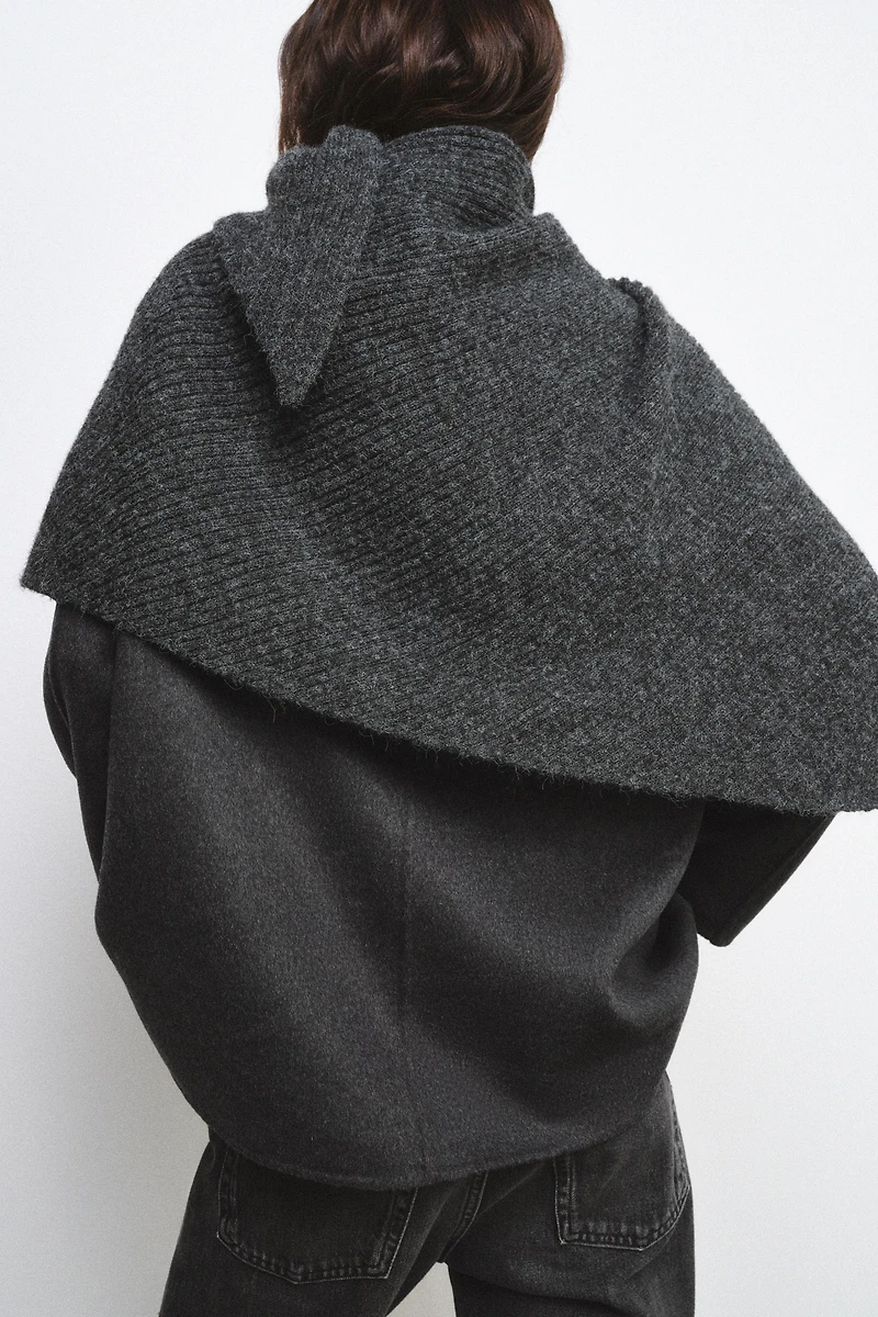 WOOL BLEND BLAZER WITH HANDKERCHIEF ZW COLLECTION