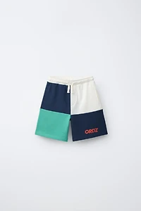 COLORBLOCK PLUSH LOGO SHORTS
