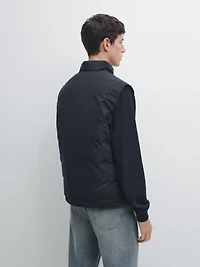 Veste sans manches ultralégère et déperlante en duvet mélangé
