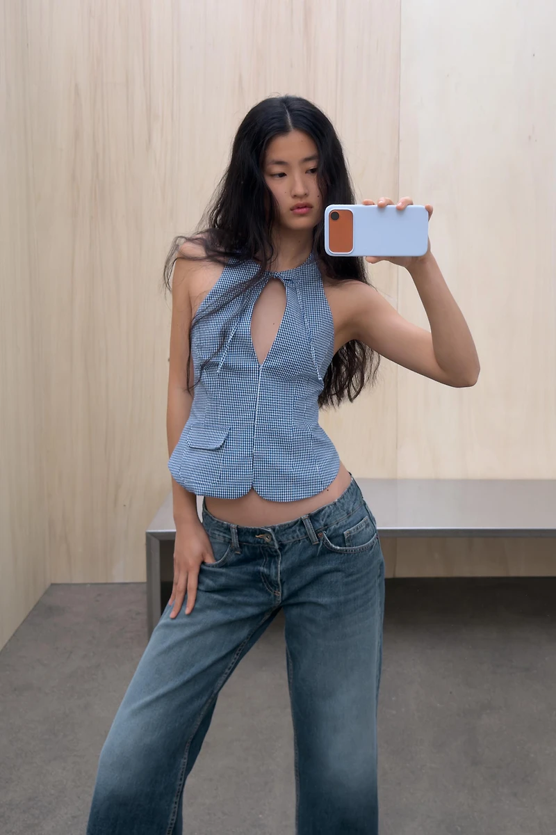 TOP HALTER À CARREAUX VICHY