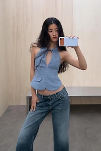 TOP HALTER À CARREAUX VICHY