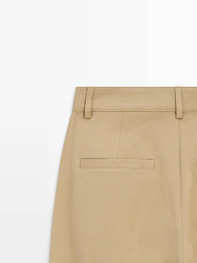 Pantalon droit plissé