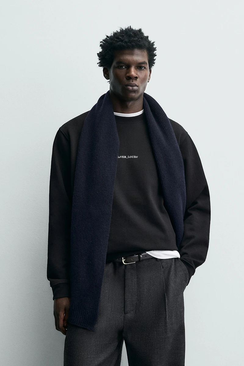 REGULAR FIT PRINTED TEXT SWEATSHIRT