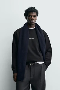 REGULAR FIT PRINTED TEXT SWEATSHIRT