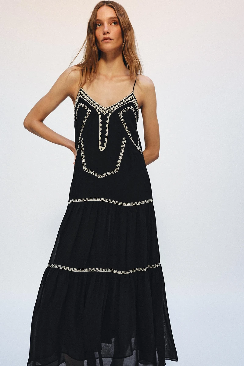 ZW COLLECTION EMBROIDERED LONG DRESS