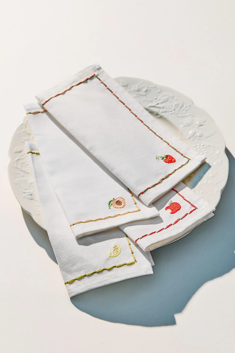 SET OF FRUIT COCKTAIL NAPKINS (SET OF 4)