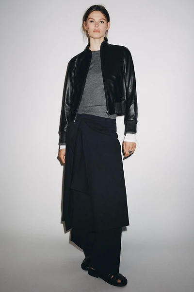 ZW COLLECTION LIMITED EDITION LEATHER BOMBER JACKET