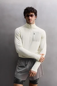 T-SHIRT TECHNIQUE COL ZIPPÉ