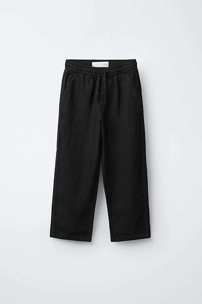 100% LINEN STRAIGHT PANTS