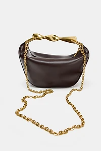 METALLIC HANDLE MINI BAG