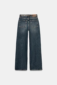 Z1975 HIGH WAISTED STRAIGHT TAPERED JEANS WITH BELT
