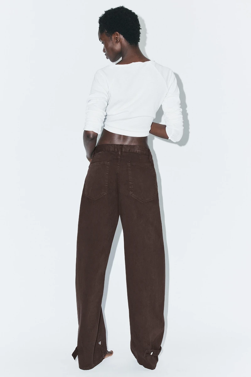 TRF BALLOON MID-RISE JEANS WITH BELT LOOPS