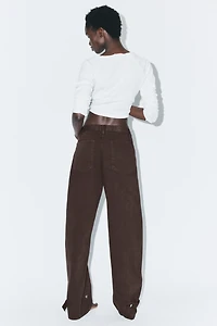 TRF BALLOON MID-RISE JEANS WITH BELT LOOPS