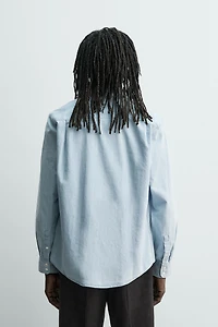 CHEMISE JACQUARD DENIM AARON LEVINE X ZARA