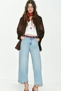 Z1975 BELTED HIGH-WAIST CULOTTE JEANS