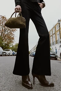 LOW-RISE FLARE PANTS