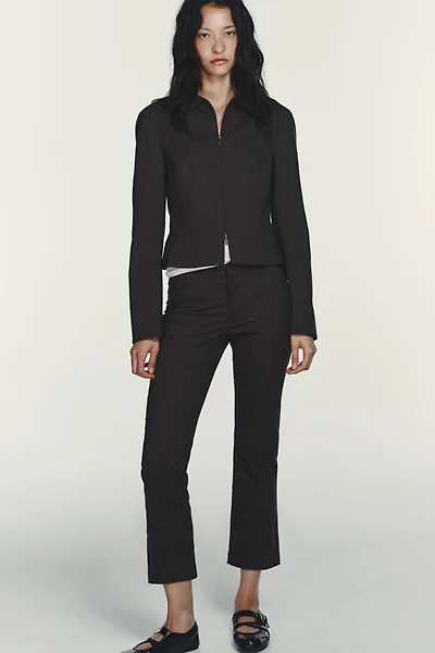 STRIPED ZIPPER JACKET