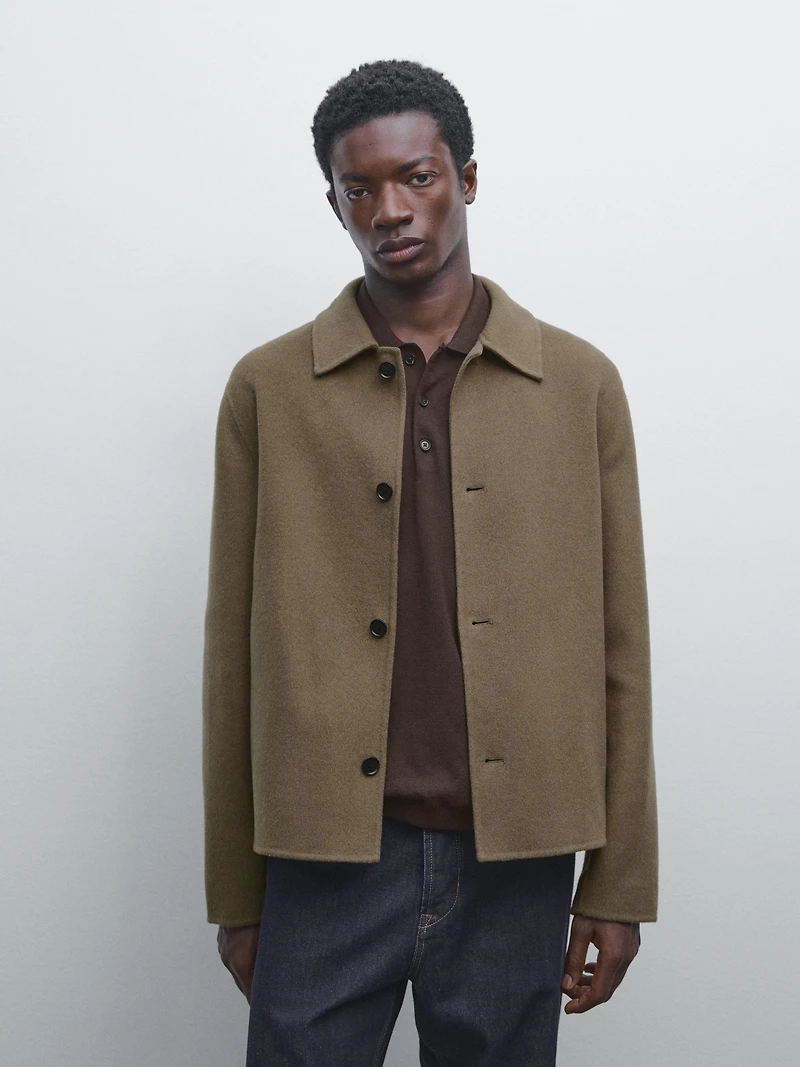Blouson en laine mélangée