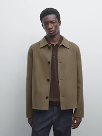 Blouson en laine mélangée