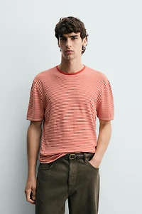 STRIPED REGULAR FIT KNIT T-SHIRT