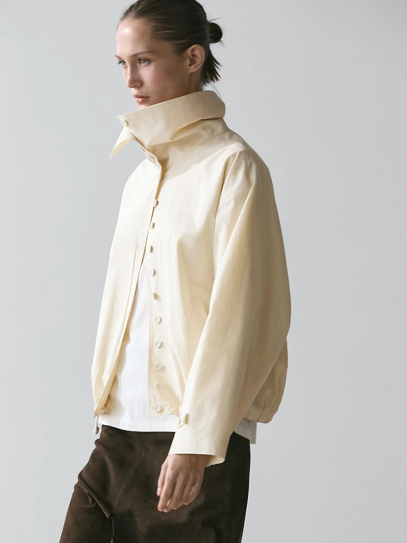Veste en coton à détail boutons