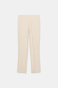 PINSTRIPE STRAIGHT LEG PANTS