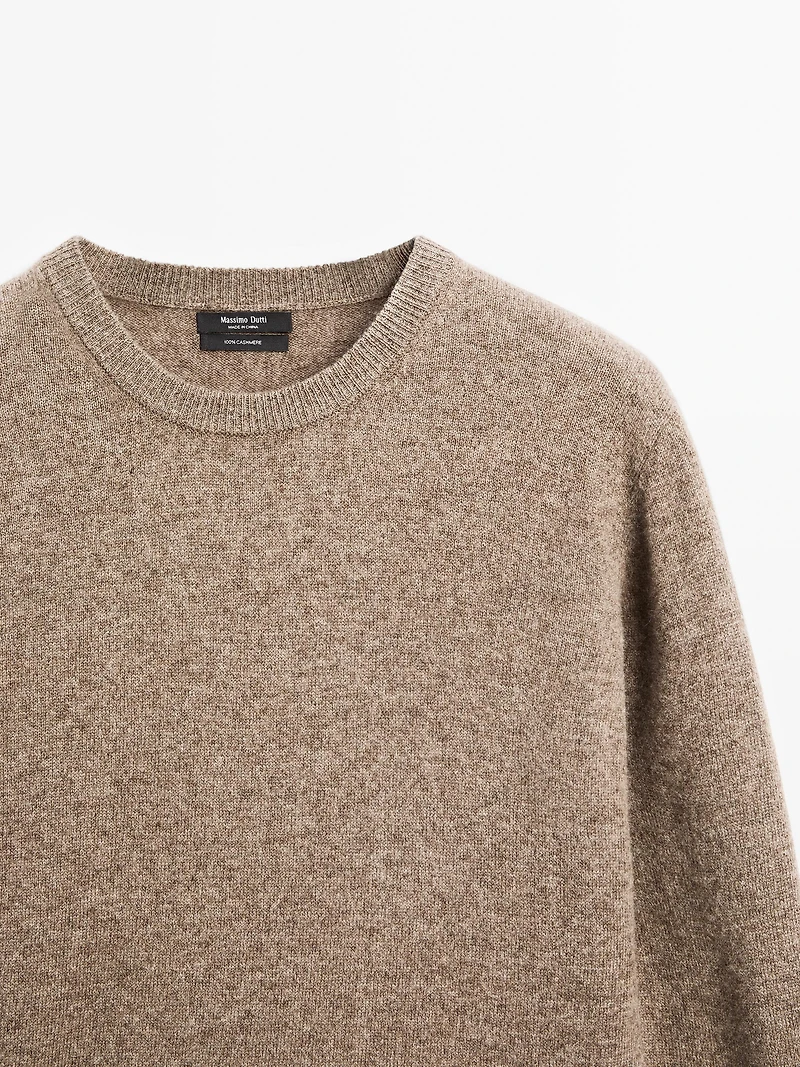 100% cashmere long sleeve sweater