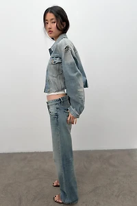 TRF RIPPED DENIM JACKET