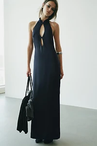 SATIN CUT OUT SLIP DRESS