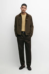 100% cotton wide-leg pants