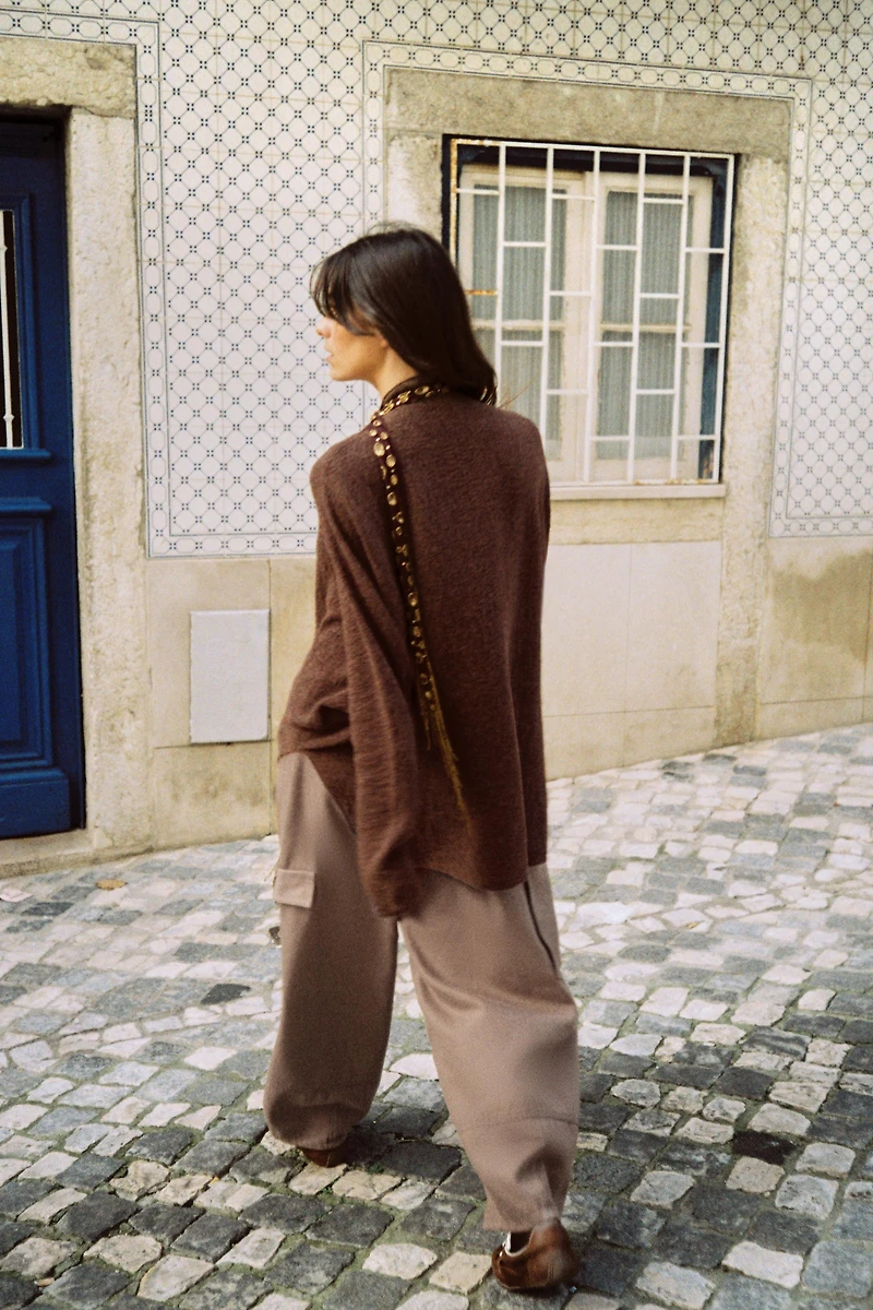 KNIT CAPE BODY JUMPER