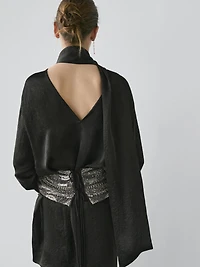 Sash belt with embroidered details - STUDIO